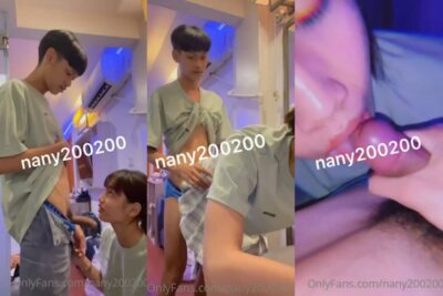  หลุดONLYFAN เด็กมอปลายตั้งกล้องเย็ดสดกัน นั่งคุกเข่าดูดควยโม๊คควย แล้วหันหลังให้เย็ดท่าหมาซอยรัวๆ ไม่ยั้ง อมจนน้ำแตกคาปาก